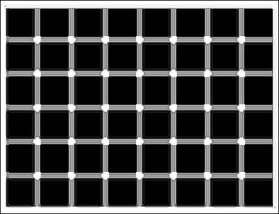 Combien de points noirs voyez-vous ? (Pour chaque question de ce quiz, je vous conseille de re-cliquer sur les images)