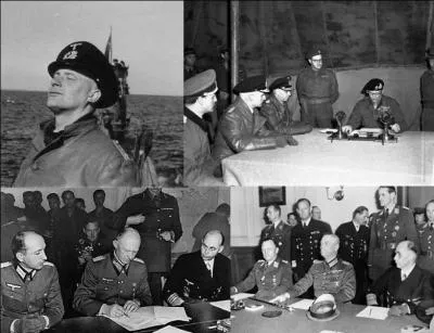 Restons en Allemagne ! L'amiral Hans-Georg von Friedeburg a été un des derniers protagonistes de la guerre en Europe. A la fin de la guerre, il était le chef de la Kriegsmarine et des sous-marins. II s'est suicidé.
Quelle est la raison probable de son suicide ?