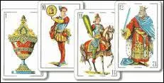 Ce jeu de cartes est composé de 40 ou 48 cartes réparties respectivement en 10 ou 12 cartes dans 4 couleurs : coupes, épées, bâtons et ors.C'est un jeu de cartes...