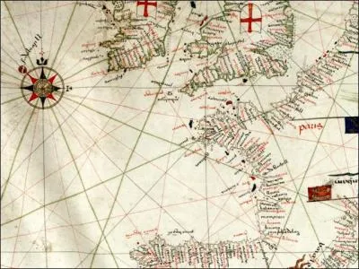 De quelle couleur étaient écrites les villes importantes ?