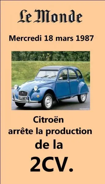 Quelle est la bonne réponse ?