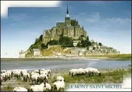 Ensuite, j'ai pris la direction du Mont St Michel, îlot rocheux célèbre grâce à la mère Poularde et à son abbaye au sommet dédiée à l'archange.Devinez dans quel département je suis ...