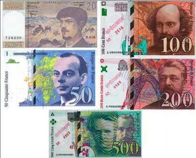 Pendant la période de la Ve République, les billets de banque ont été plusieurs fois remplacés. Entre autres, le but était de limiter la fausse monnaie.
Sans tenir compte de leur valeur, combien de billets ont-ils été émis pendant cette période ?