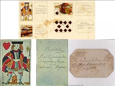 Quand nécessité fait loi On peut dire que monsieur Jacques de Meulles, intendant de la couronne, a été le créateur du premier billet de banque pour la France au Québec.
Mais quelle forme prit cette invention !