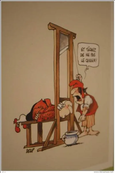 Le condamné était en train de 'bâffrer', alors que 'l'échaffaud' était en 'carafe', il fallait vite le 'raffistoler'. Combien de mots entre guillemets sont fautifs ?