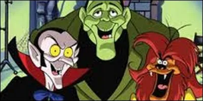 Dans quel dessin animé retrouvent-on un loup-garou, un vampire et Frankenstein ?