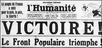En quelle année ? (Front populaire) 1 réponse possible