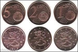 Les pièces de 1, 2 et 5 centimes d'euro sont :