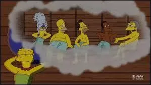 Quand Marge a decouvert qu'elle avait un sauna. Qu'a-t-elle fait ?