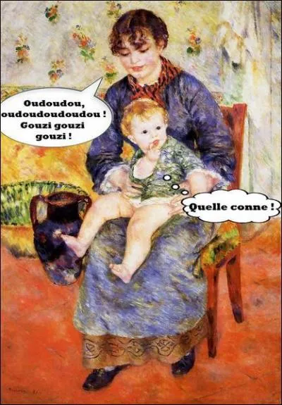 De quel très grand peintre est ce tableau intitulé, 'Mère et enfant' ?
