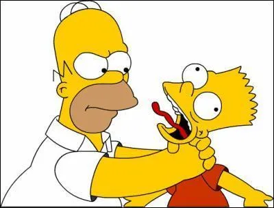 Que fait Homer quand Bart fait une bêtise ?