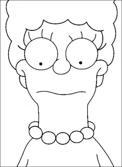 De quelle couleur sont les cheveux de Marge ?