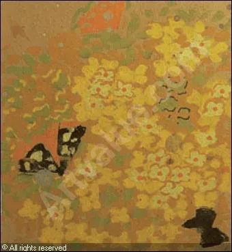 Qui a peint "Papillons en fleurs" ?