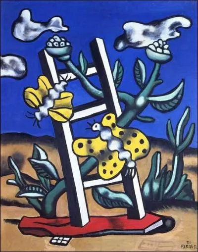 Qui a peint "Deux papillons jaunes sur une échelle" ?