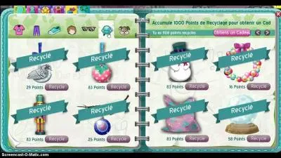 A partir de combien de points recyclés peut-on avoir un cadeau ?