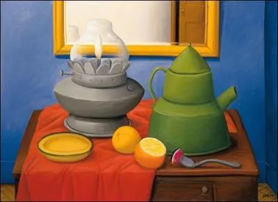 Qui a peint "Nature morte à la lampe" ?