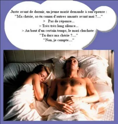 'Les bons amants, ce sont les femmes qui les construisent.
Les hommes, il faut tout leur apprendre ... et surtout leur laisser croire le contraire. ' Indice : Pedro Almodovar