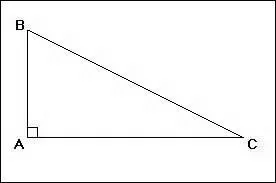 Dans un triangle rectangle, l'--- désigne le côté opposé à l'angle droit.