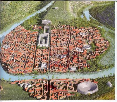 Vous êtes à présent à l'époque gallo-romaine, habitant de Vesontio, ville située sur le Doubs. Au IVe siècle, Vesontio devient Besontio ou Bisontion, puis en 1243...
