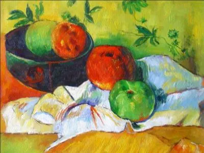 Qui a peint "Pommes et coupe" ?