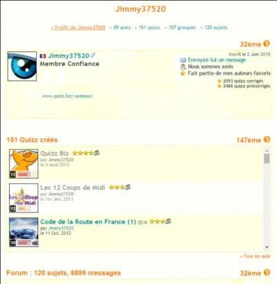 Comme vous pouvez le voir sur l'image, Jimmy est "Membre Confiance".