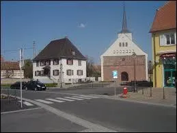 Commune alsacienne, Jebsheim se situe dans le département ...