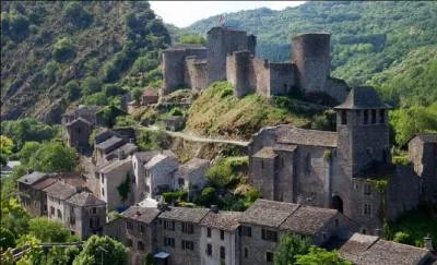 Quel est ce magnifique village de l'Aveyron sur les bords de l'Alrance et qui est dominé par un imposant château médiéval et où en août lors de la fête votive de Saint-Martin, vous pourrez goûter à la poule farcie ?