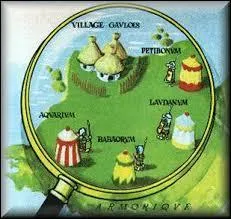 Comment se nomment les camps romains autour du village gaulois ?
