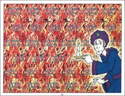 Quelle lettre peut-on distinguer entourée de deux yeux ?