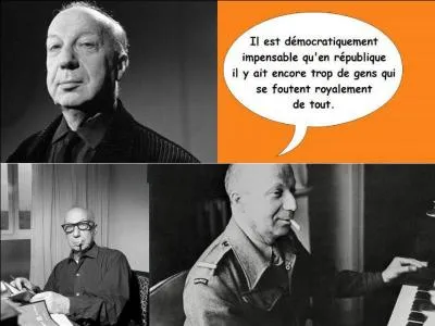 Voilà une vérité bien pensée d'un personnage qui a toujours su manier les mots, même pendant une période difficile où il devint « une voix et un chanteur pour la liberté » ! Qui a dit cette citation ?

« Le travail, c'est bien une maladie, puisqu'il y a une médecine du travail ».