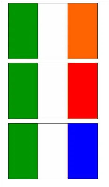 Avec le vert et le blanc, quelle est la troisième couleur du drapeau irlandais ?