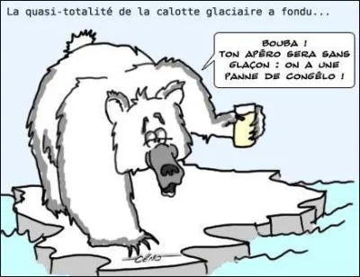 'La ______ ________ fond et fait dévier les ours polaires. '