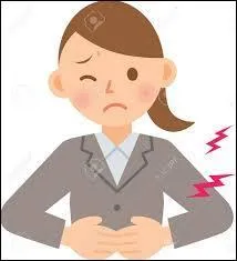 Julie a trop mangé de bonbons ; elle a ______ au ventre.