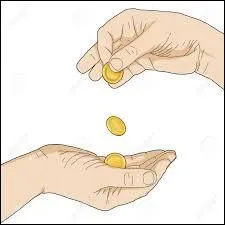 Manon donne de l'argent ______ pauvres.