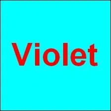 Quelle couleur est écrite ?