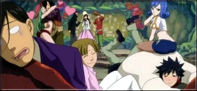 (Épisode 79)
Dans la guilde de Fairy Tail d'Edolas, quels personnages passent leur temps à se quereller ?