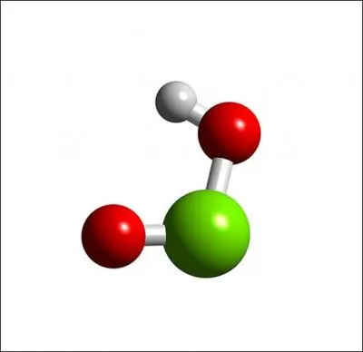 La formule de l'acide chloreux, qui est composé d'un atome d'hydrogène, d'un atome de chlore et de deux atomes d'oxygène, est :