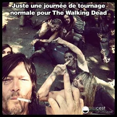 Que se passe-t-il banalement au tournage de "The Walking Dead" ?