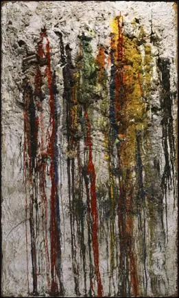 Quelle artiste a réalisé plusieurs "Tableaux tirs" à l'aide d'une carabine ? Elle tirait dans des sacs de peinture disposés sur de grands panneaux de bois peints en blanc pour faire dégouliner les couleurs.