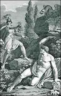 D'après Ovide : quel titan fut pétrifié par la tête montrée par ce héros ?