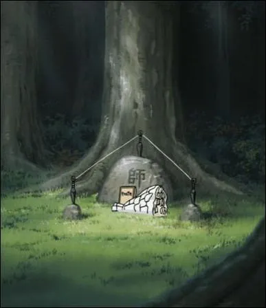 Après l'invasion de Konoha par Pain, Naruto laissera ce roman en hommage à Jiraya sur un mémorial en son honneur, en compagnie :