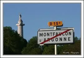 Nous quittons le village lorrain de Montfaucon-d'Argonne. Nous sommes dans le département ...