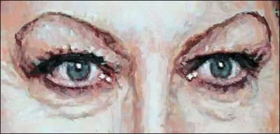 Tableau mettant en valeur les yeux merveilleux de cette actrice inoubliable dans "Les Neiges du Kilimandjaro" (1952).