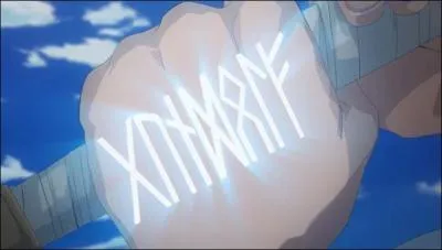 Comment s'appellent les runes sur la main gauche de Saito ?