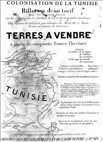 Quel pays a dominé la Tunisie de 1881 à 1956 ?