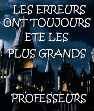 Le professeur imposteur par excellence, entré en fonction seulement parce qu'il n'y avait qu'une candidature, la sienne...