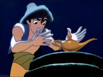 Quelle couleur arbore le génie de la lampe d'Aladdin ?