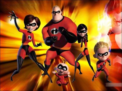 De quelle couleur est le "i" dans le logo des costumes des Indestructibles ?