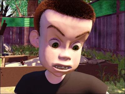 Comment se nomme le garçon destructeur de jouets et voisin d'Andy dans le premier volet de Toy Story ?