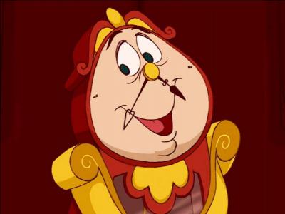 Comment est appelée l'horloge de la Belle et la Bête ?